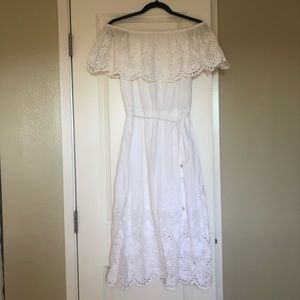 100% cotton off-shoulder beach dress